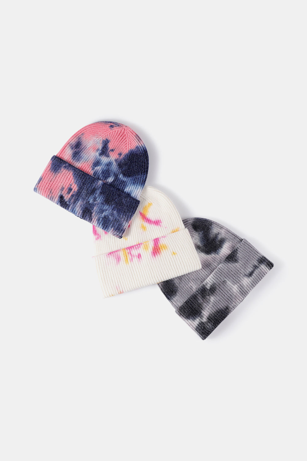 Tie-Dye Cuffed Beanie Hat