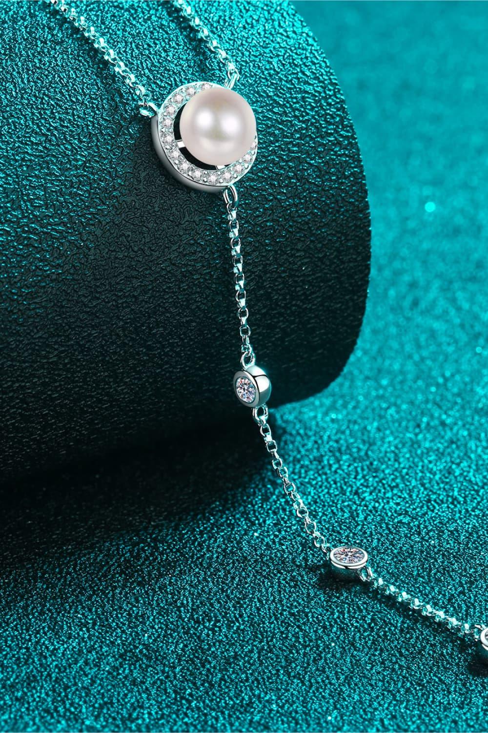 Moissanite Rhodium-Plated Necklace - Lab Fashion, Home & Health
