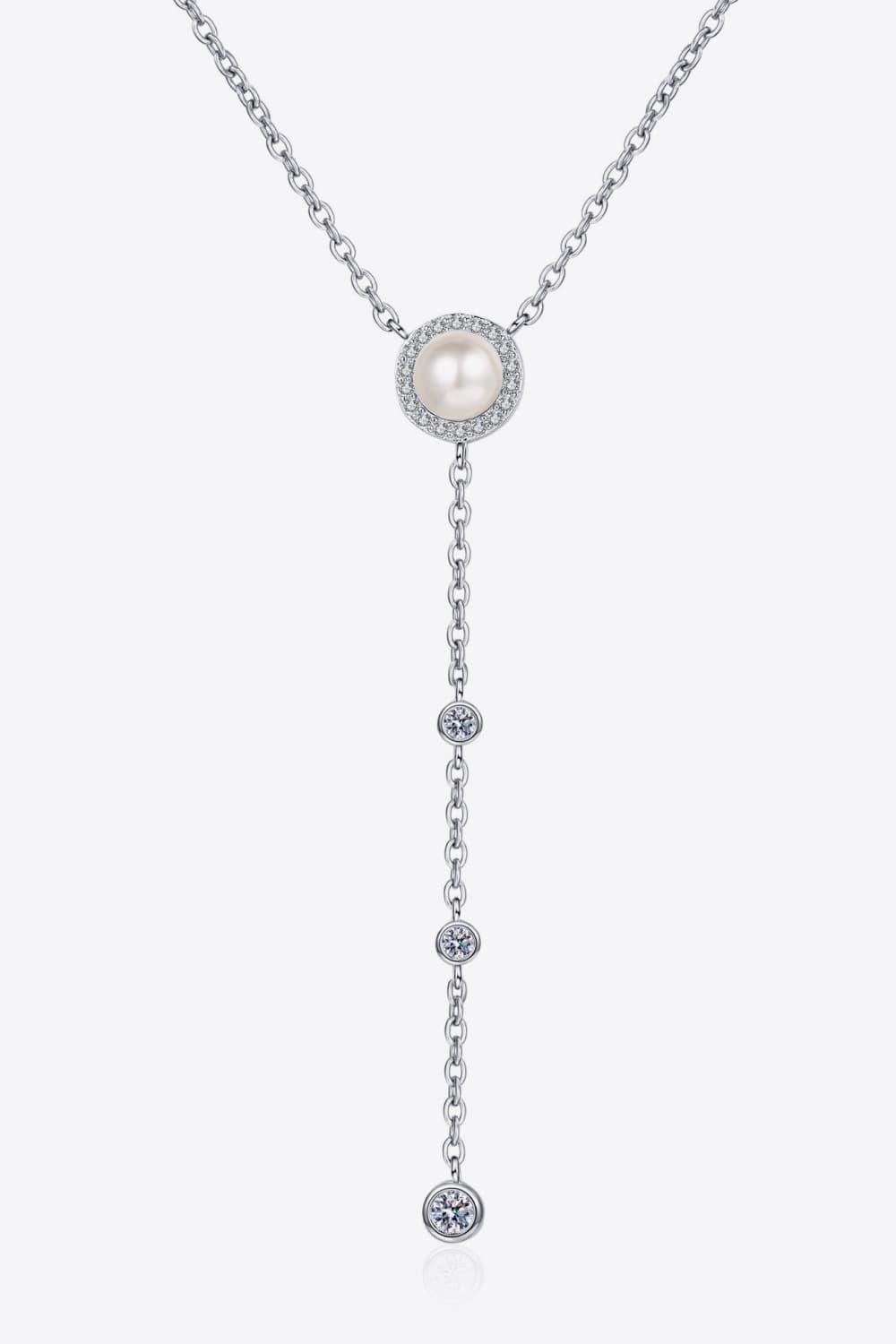 Moissanite Rhodium-Plated Necklace - Lab Fashion, Home & Health