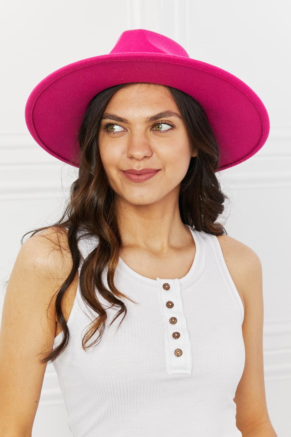 Fame Keep Your Promise Fedora Hat in Pink - Lab Fashion, Home & Health