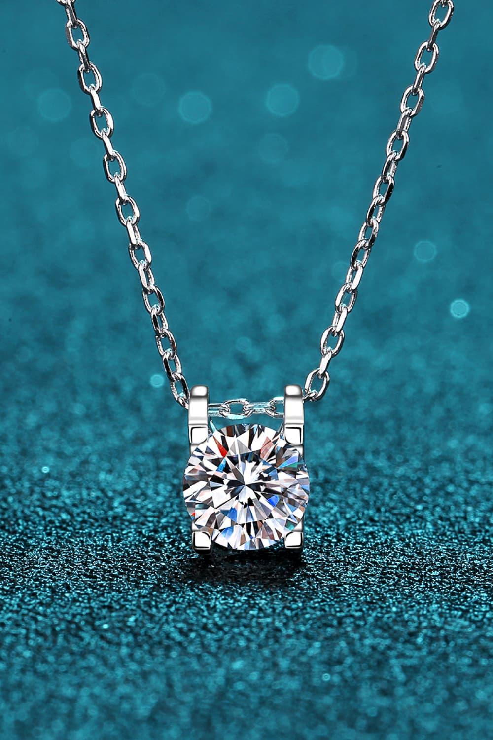 Moissanite 925 Sterling Silver Necklace - Lab Fashion, Home & Health