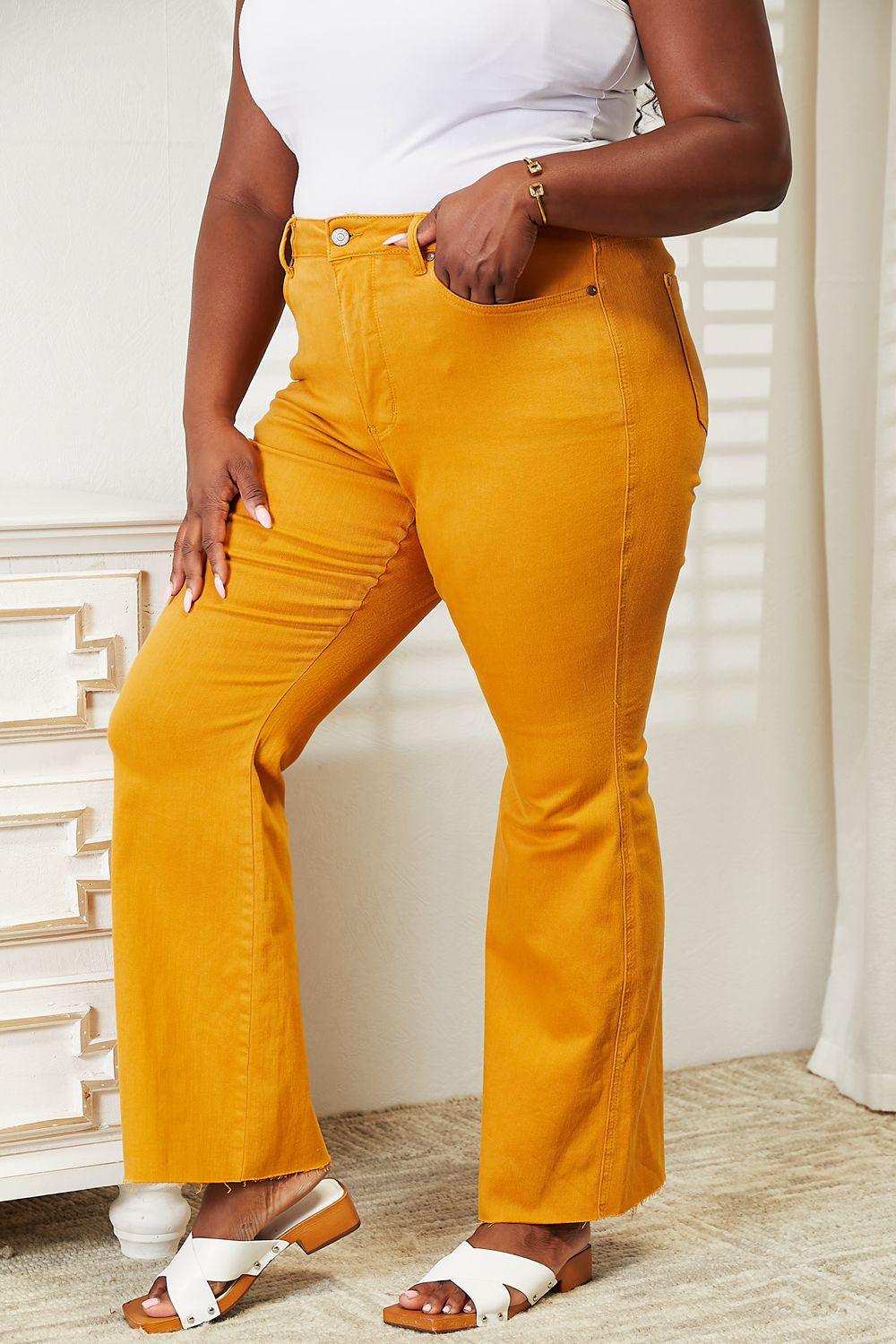 Judy Blue Full Size High Waist Tummy Control Garment Dyed Flare Jeans - Lab Fashion, Home & Health
