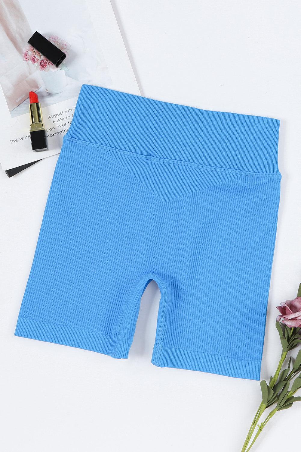 Drawstring Ribbed Sports Shorts - Lab Fashion, Home & Health