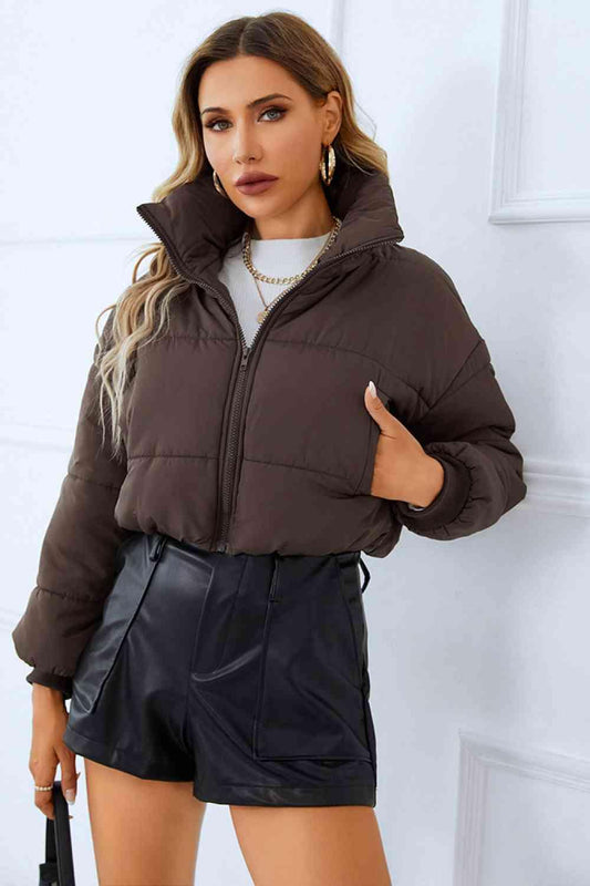 Zip-Up Winter Coat with Pockets - Lab Fashion, Home & Health