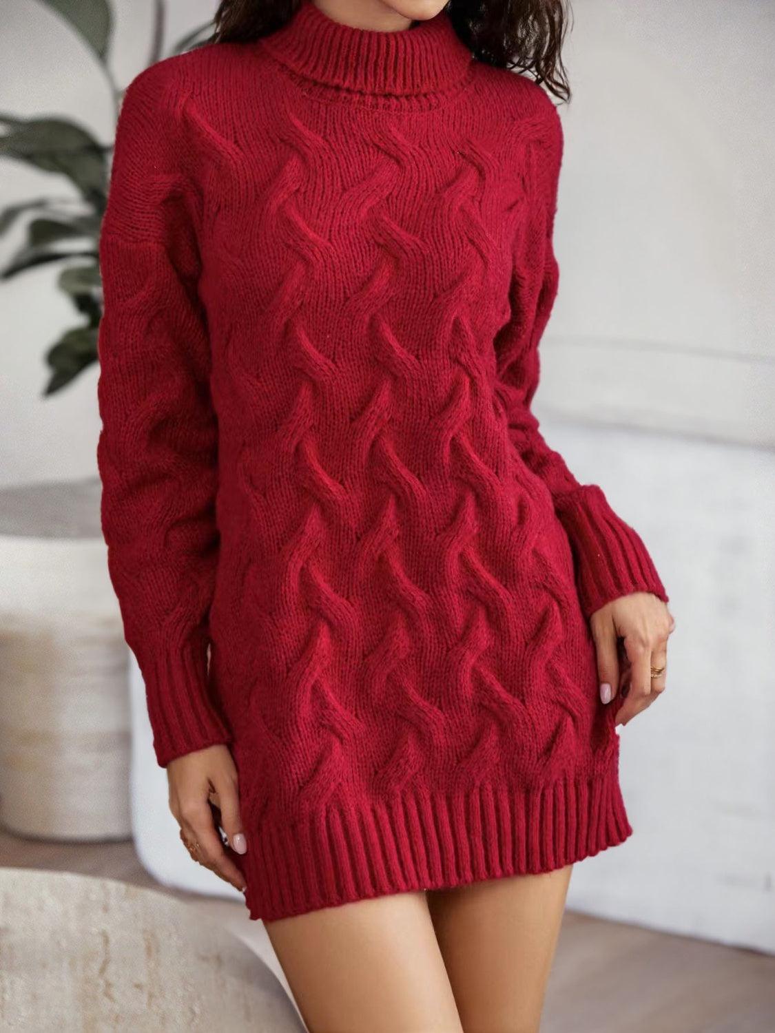 Turtleneck Sweater Dress - Lab Fashion, Home & Health