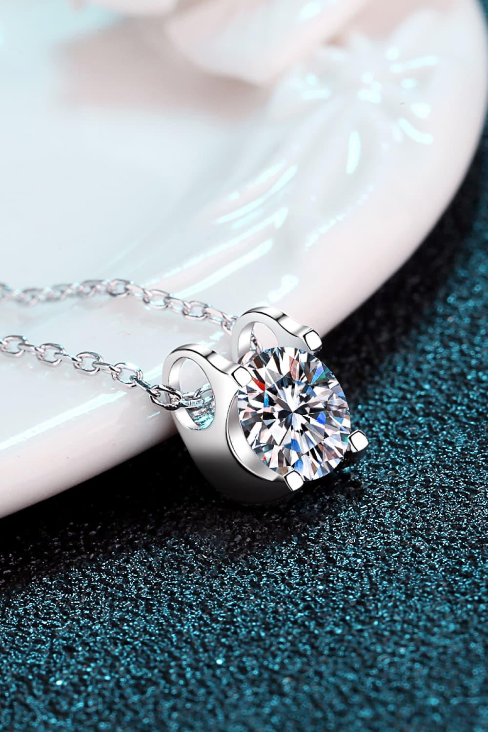Moissanite 925 Sterling Silver Necklace - Lab Fashion, Home & Health