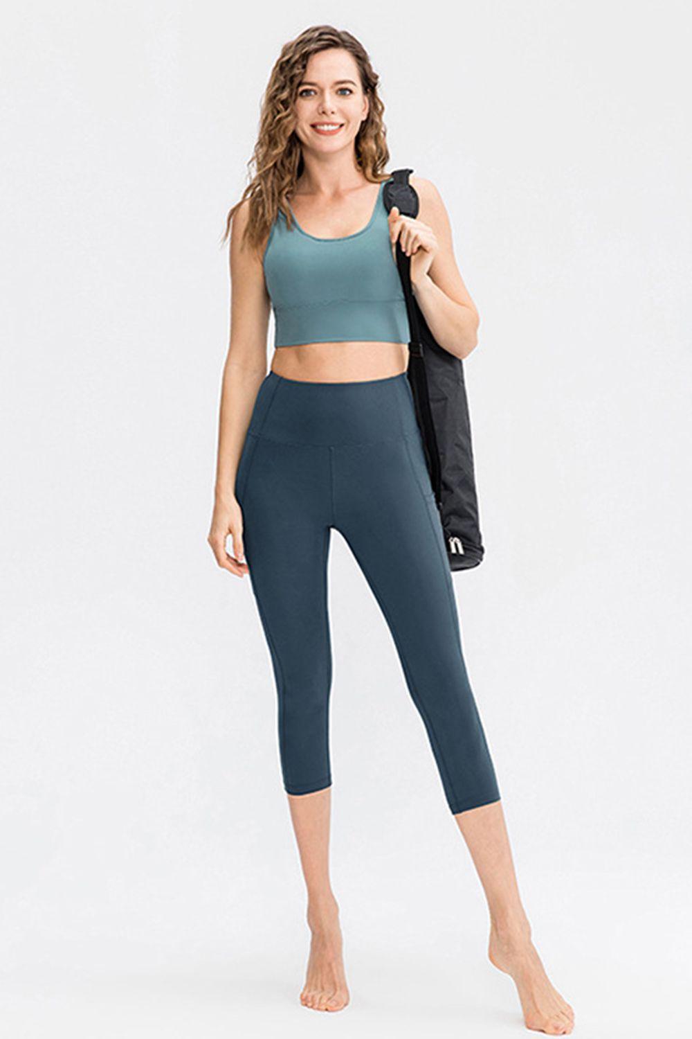 Wide Waistband Active Leggings with Pockets - Lab Fashion, Home & Health