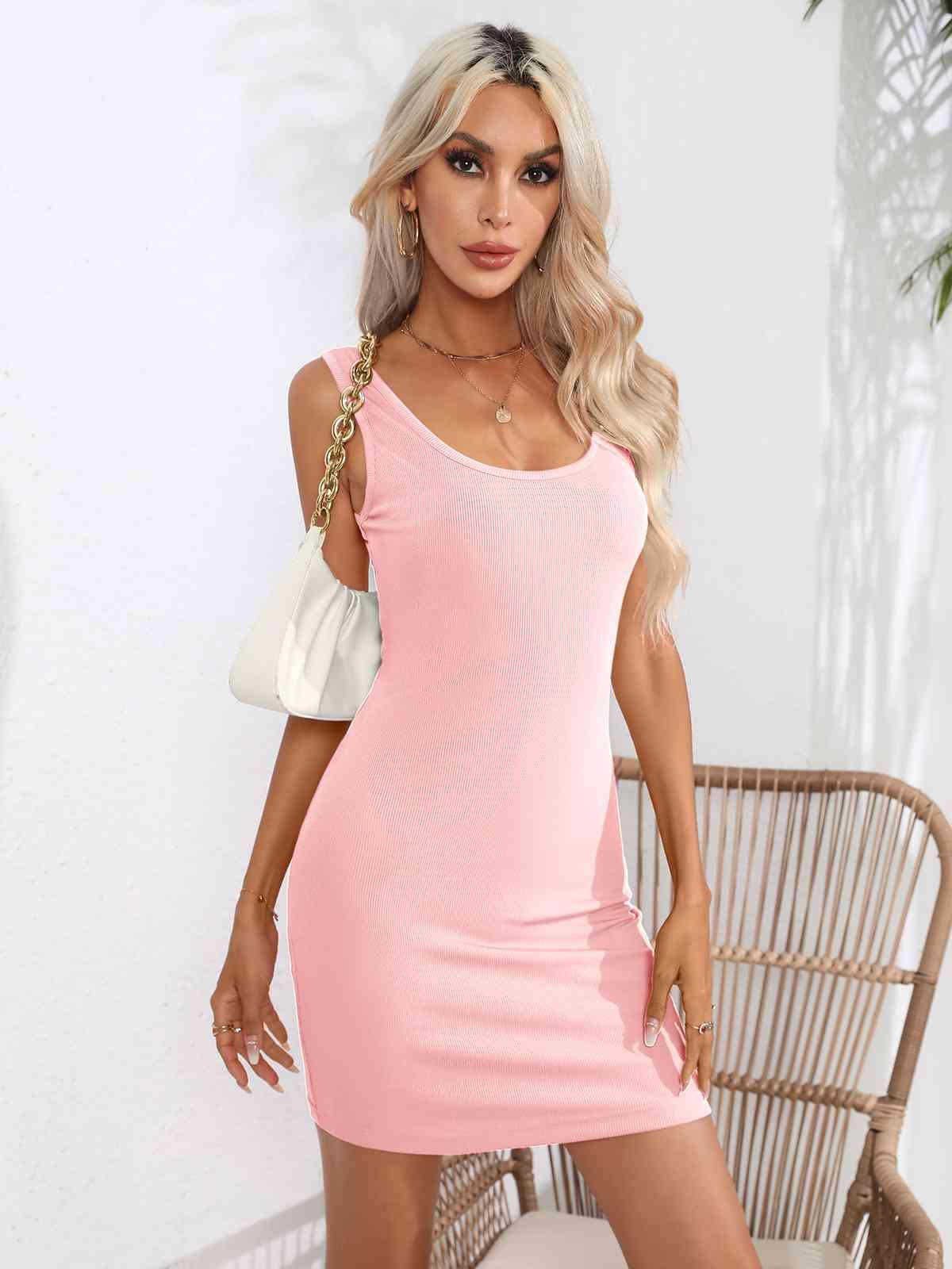 Scoop Neck Sleeveless Bodycon Dress - Lab Fashion, Home & Health