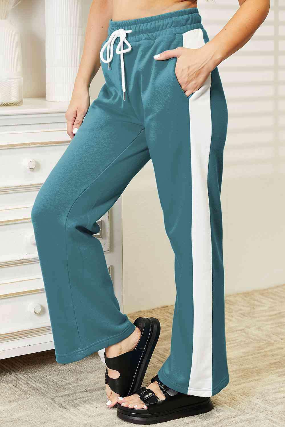 Ninexis Full Size Side Stripe Drawstring Pants - Lab Fashion, Home & Health