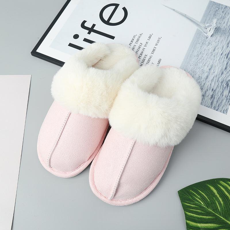 Faux Suede Center Seam Slippers - Lab Fashion, Home & Health