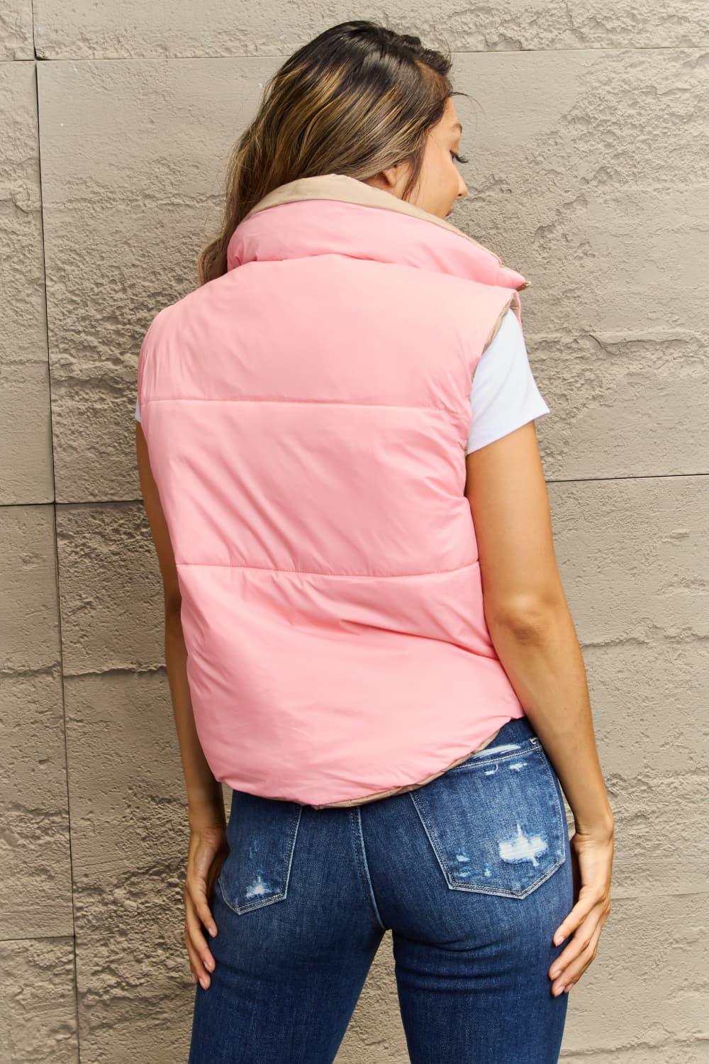 Zip-Up Drawstring Puffer Vest - Lab Fashion, Home & Health