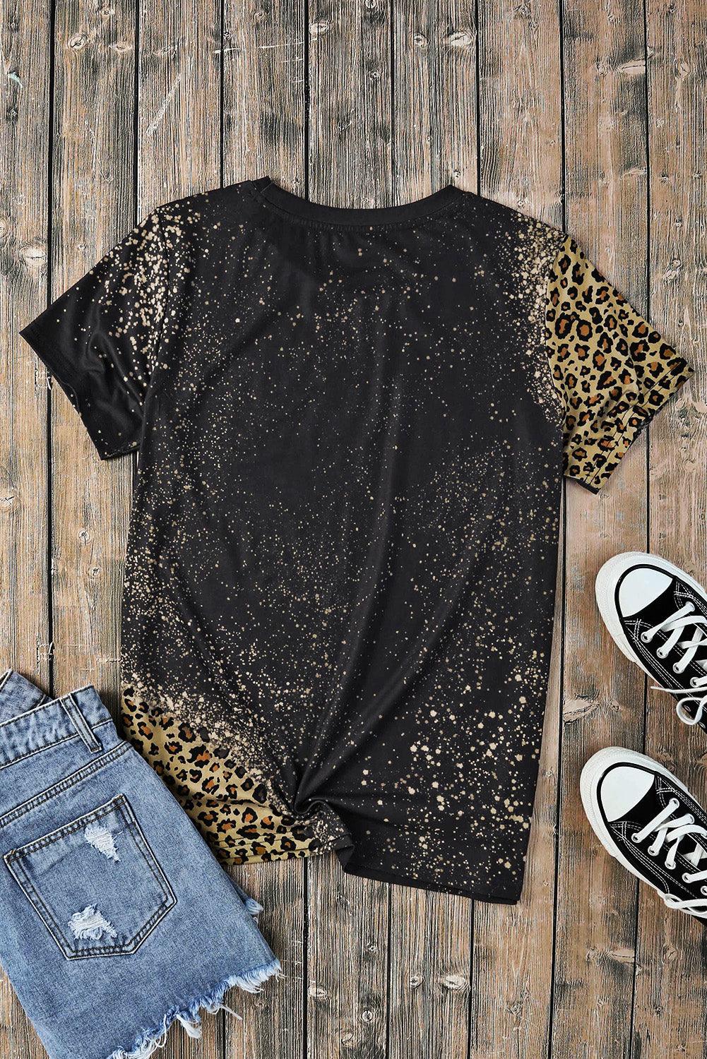 PLAY SOMETHING COUNTRY Graphic Leopard Tee - Lab Fashion, Home & Health