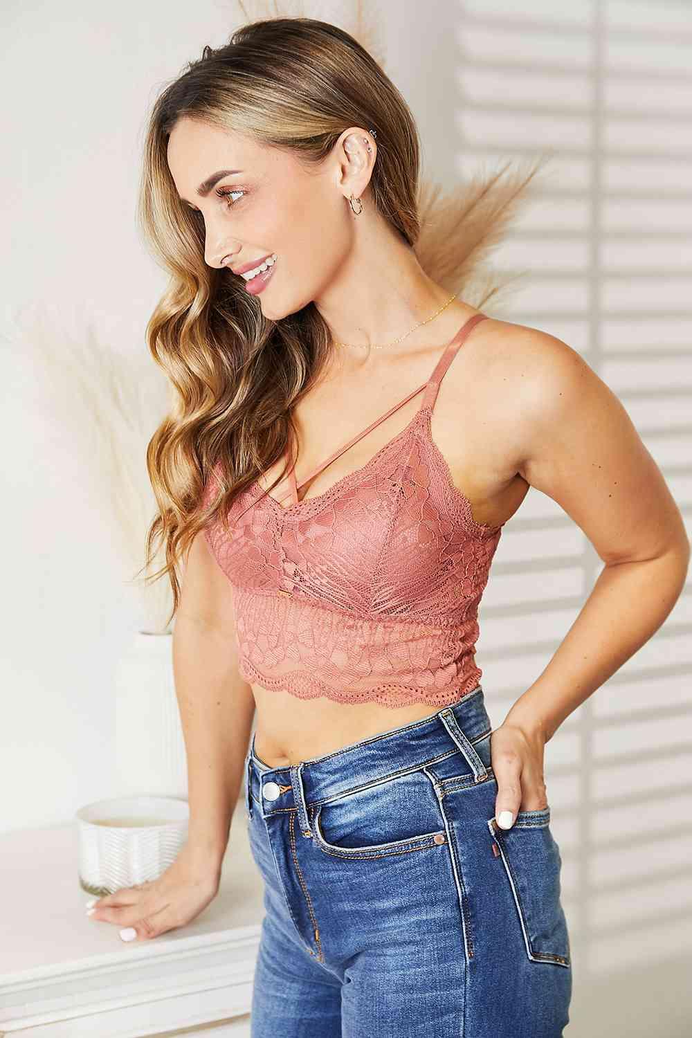 JadyK Luna Crisscross Front Lace Bralette - Lab Fashion, Home & Health