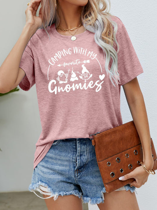 CAMPING WITH MY FAVORITE GNOMIES Graphic Tee - Lab Fashion, Home & Health