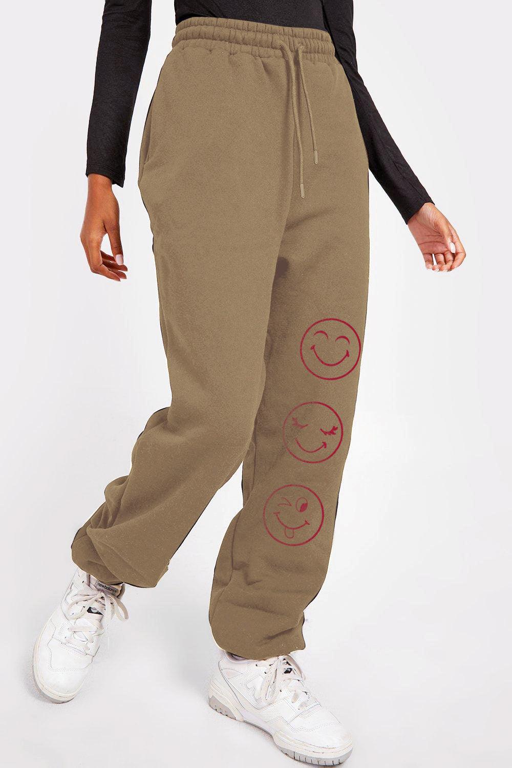 Simply Love Full Size Emoji Graphic Sweatpants - Lab Fashion, Home & Health