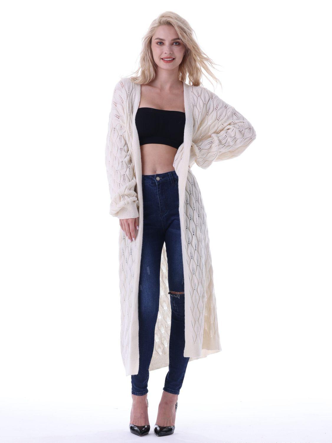 Open Front Longline Cardigan - Lab Fashion, Home & Health