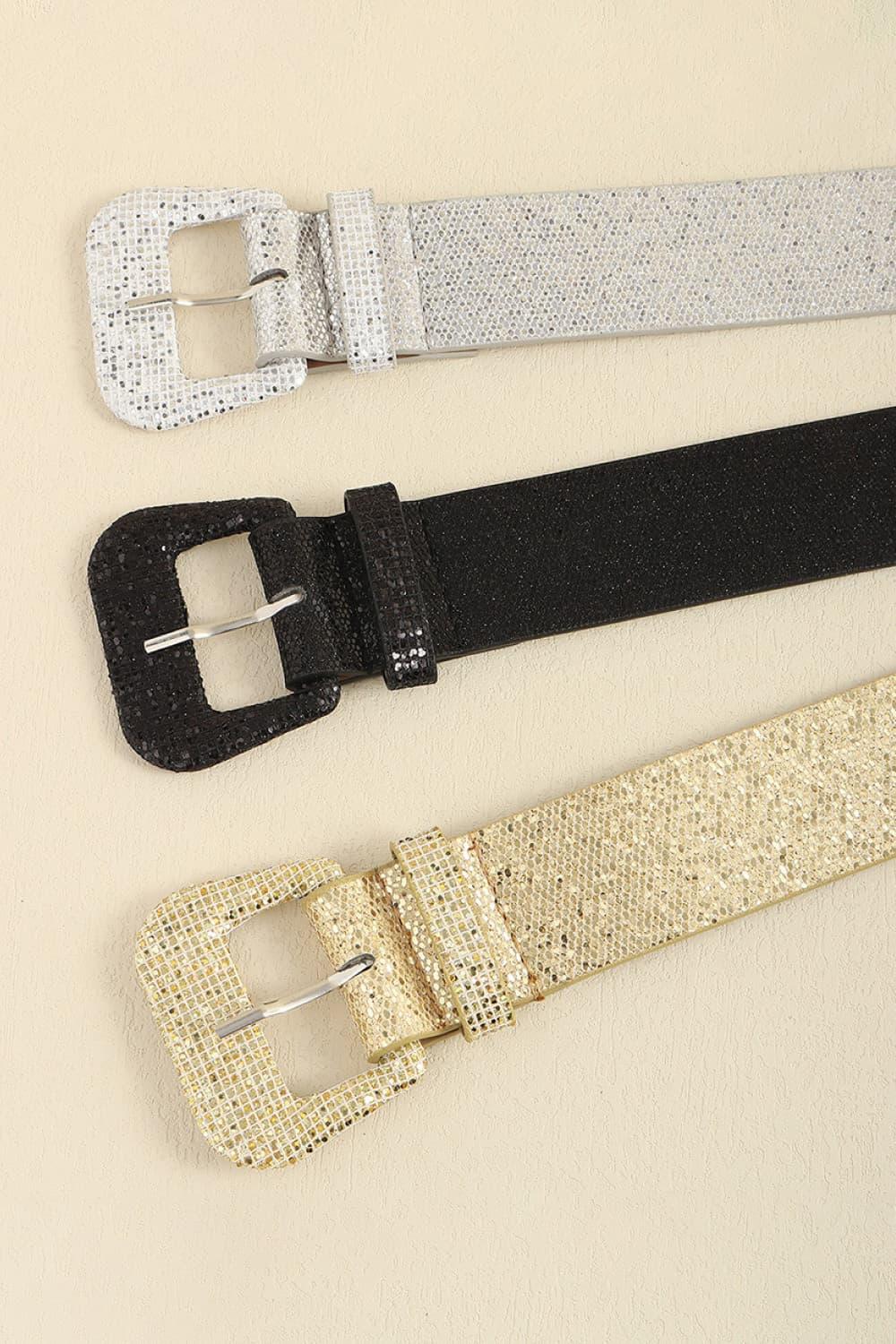 Glitter PU Leather Belt - Lab Fashion, Home & Health