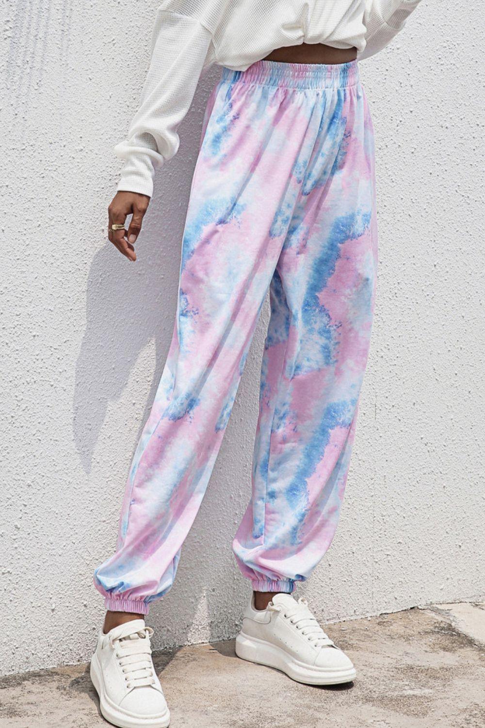 Tie-Dye Joggers with Pockets - Lab Fashion, Home & Health