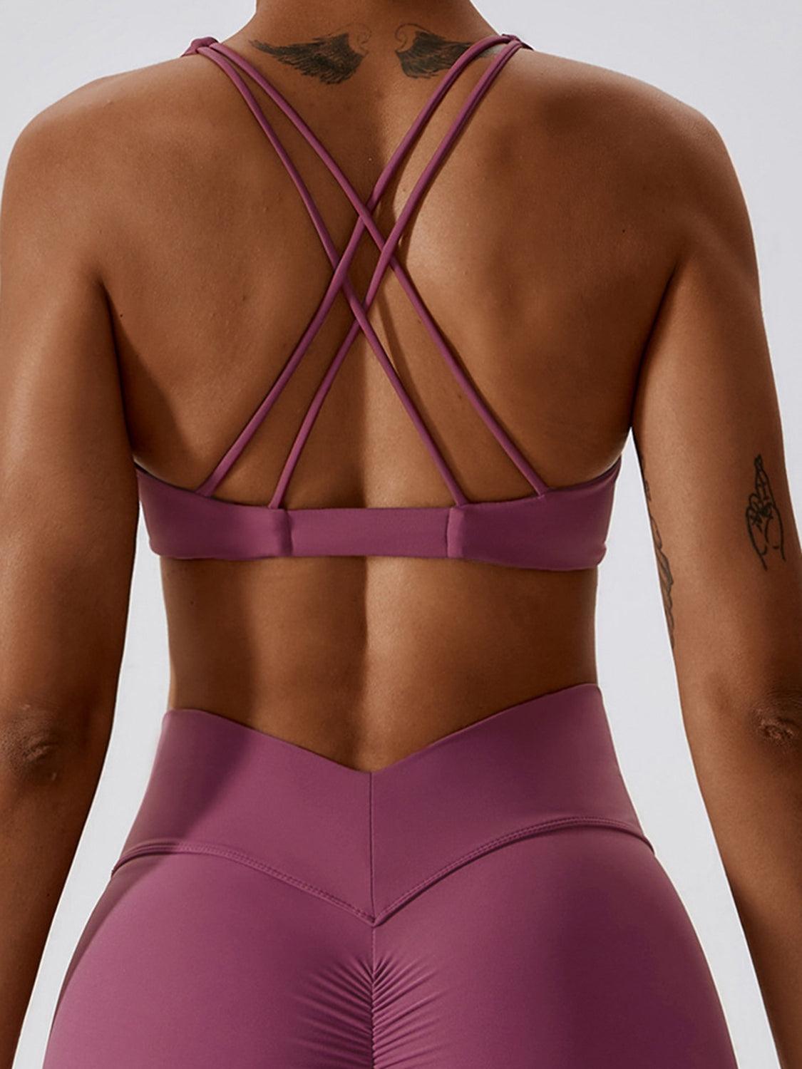 Yoga V-Neck Twisted Sleeveless Sports Bra - Lab Fashion, Home & Health