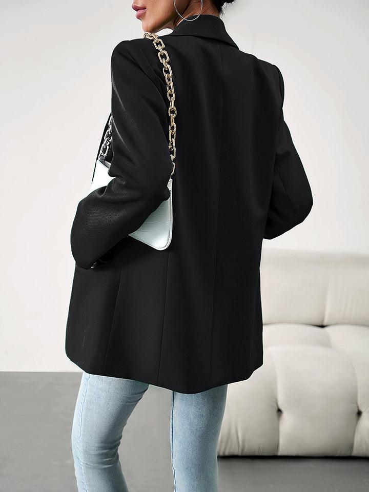 Lapel Collar Long Sleeve Blazer - Lab Fashion, Home & Health