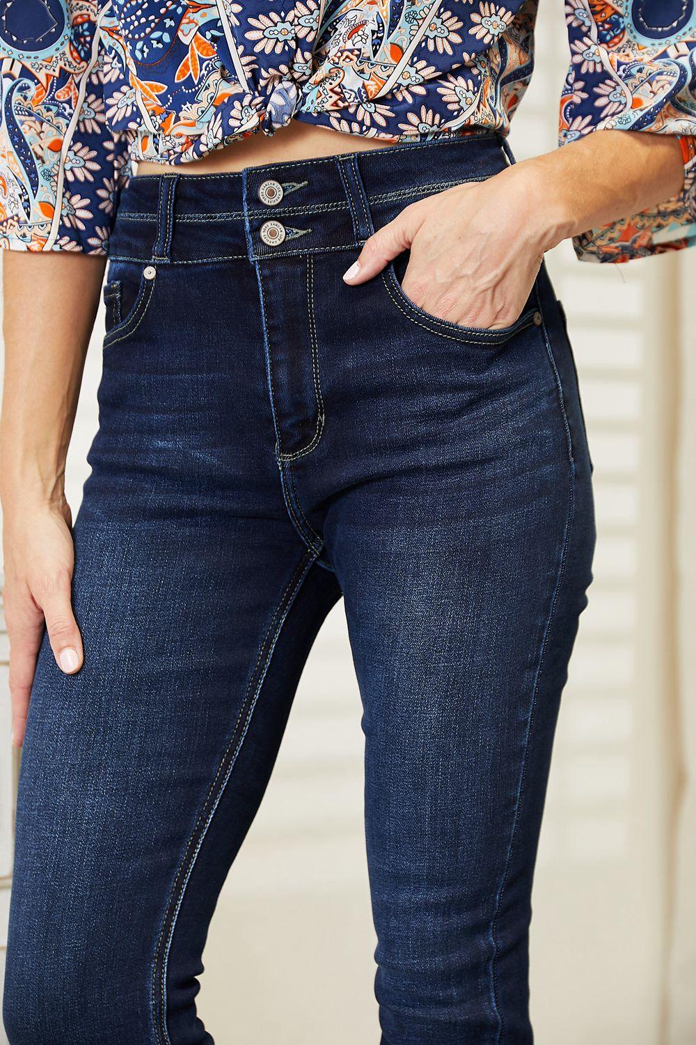 Kancan Full Size High Rise Wide Waistband Bootcut Jeans - Lab Fashion, Home & Health
