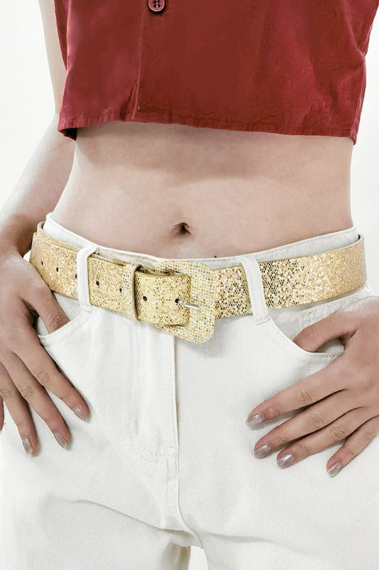 Glitter PU Leather Belt - Lab Fashion, Home & Health