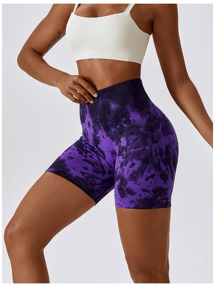 Tie Dye Wide Waistband Sports Shorts - Lab Fashion, Home & Health