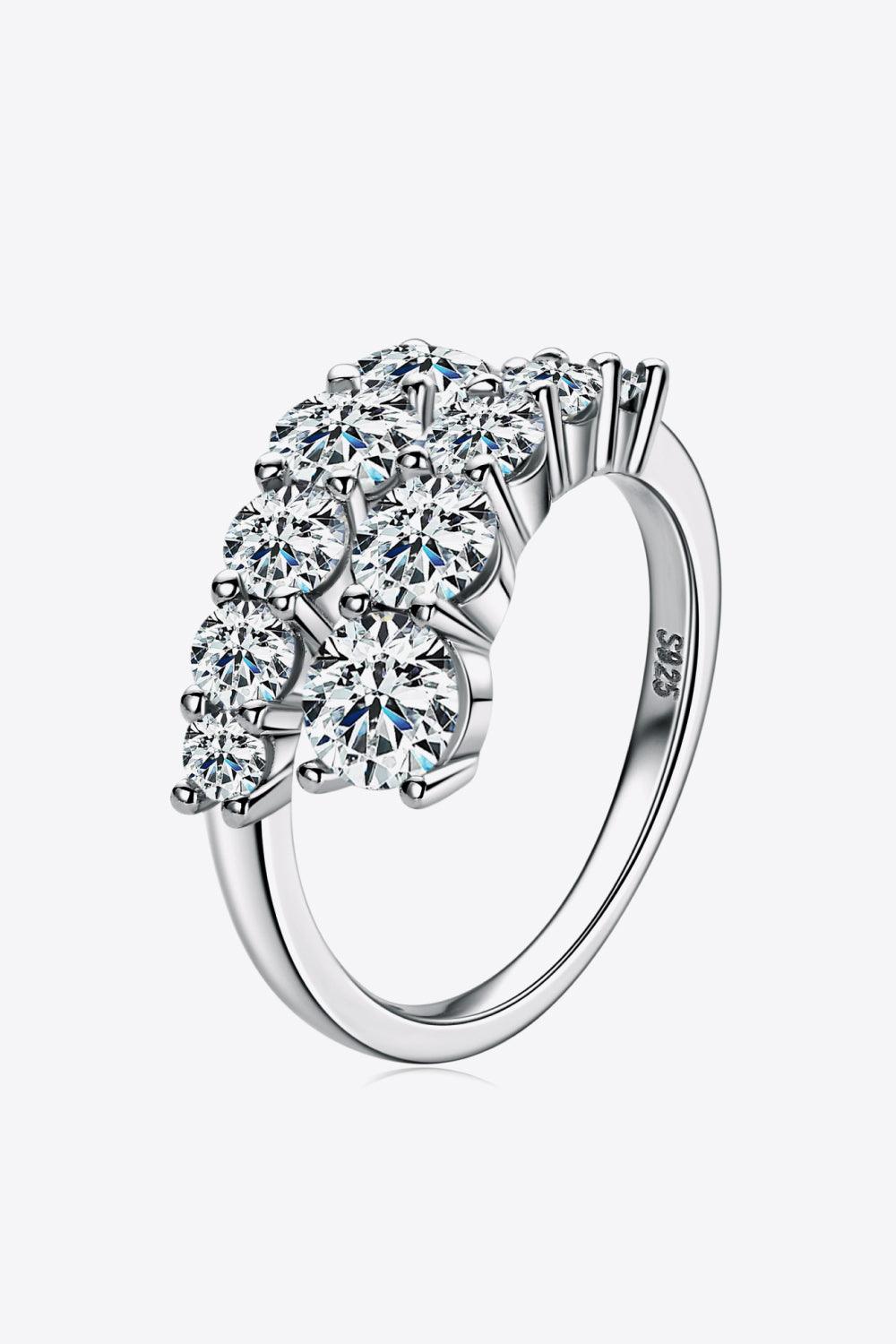 Adored Moissanite 925 Sterling Silver Ring - Lab Fashion, Home & Health
