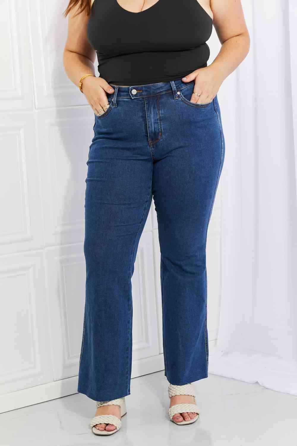 Judy Blue Ava Full Size Cool Jeans Tummy Control Flare - Lab Fashion, Home & Health