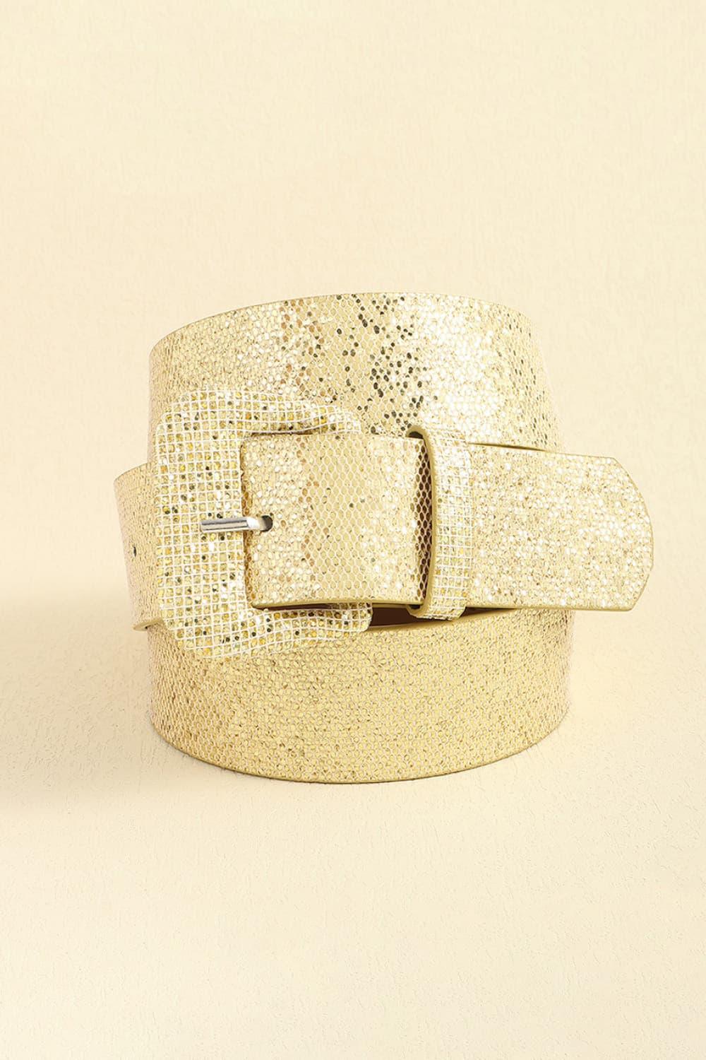 Glitter PU Leather Belt - Lab Fashion, Home & Health