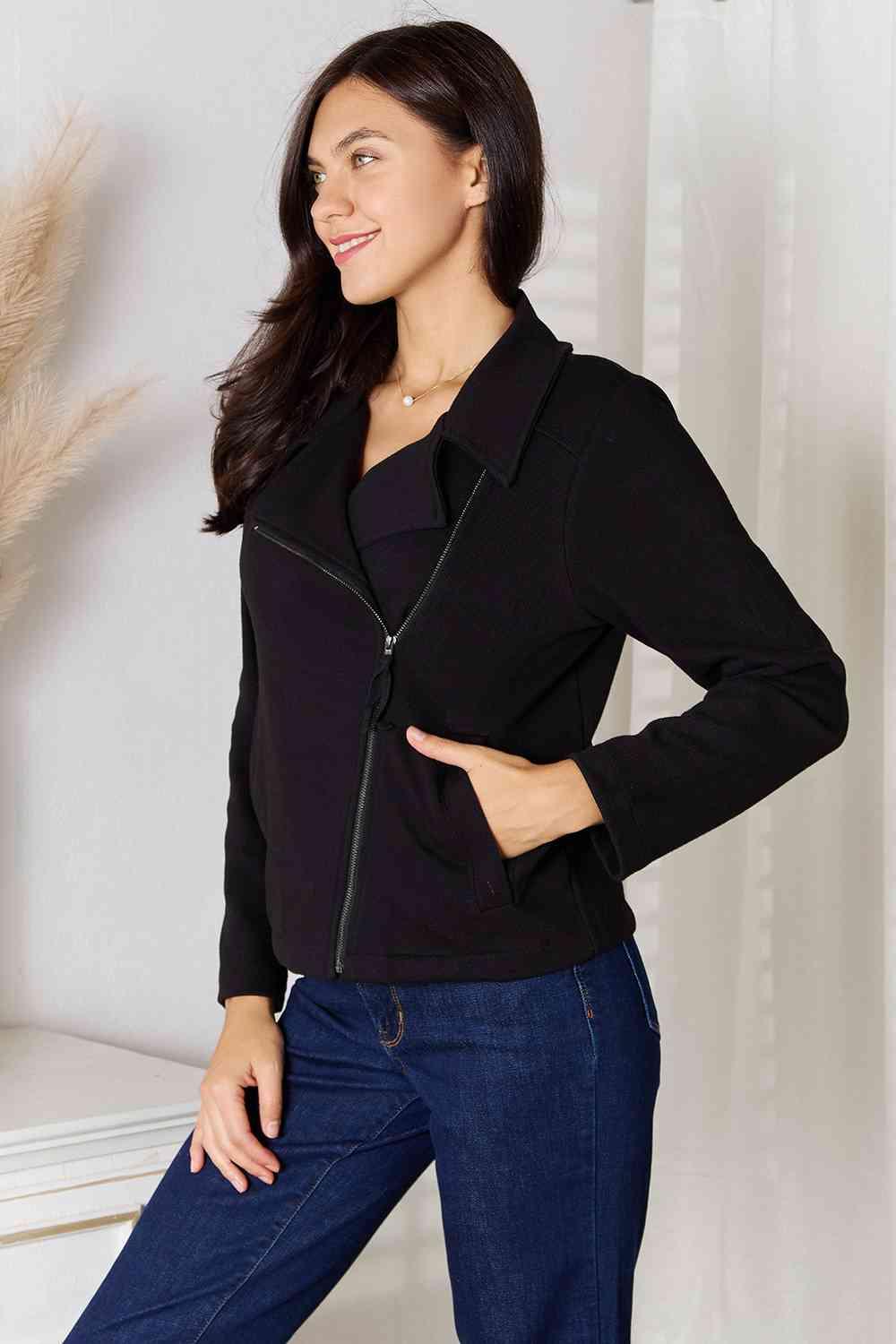 Culture Code Full Size Zip-Up Jacket with Pockets - Lab Fashion, Home & Health