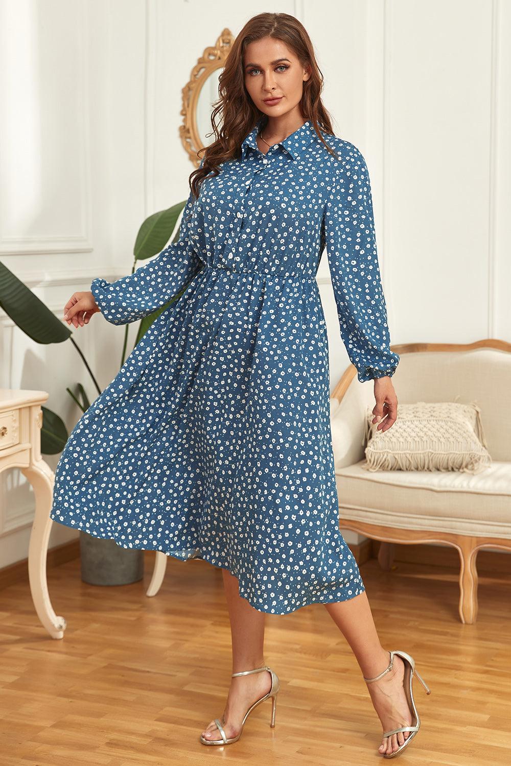 Plus Size Long Sleeve Casual Dress - Lab Fashion, Home & Health