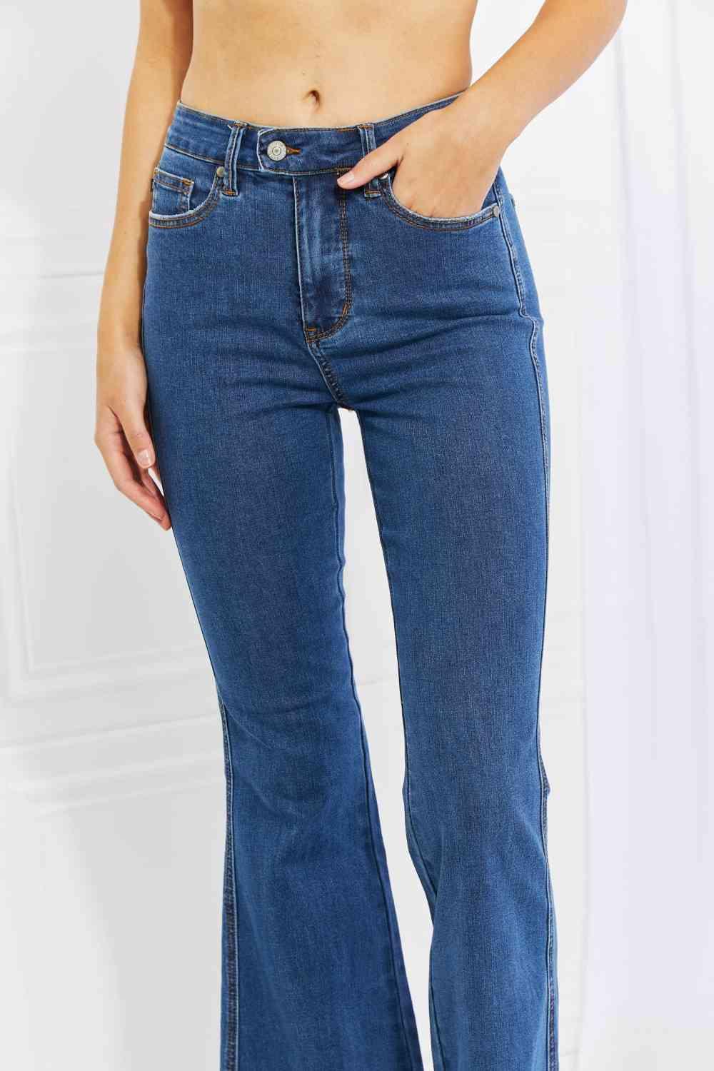 Judy Blue Ava Full Size Cool Jeans Tummy Control Flare - Lab Fashion, Home & Health