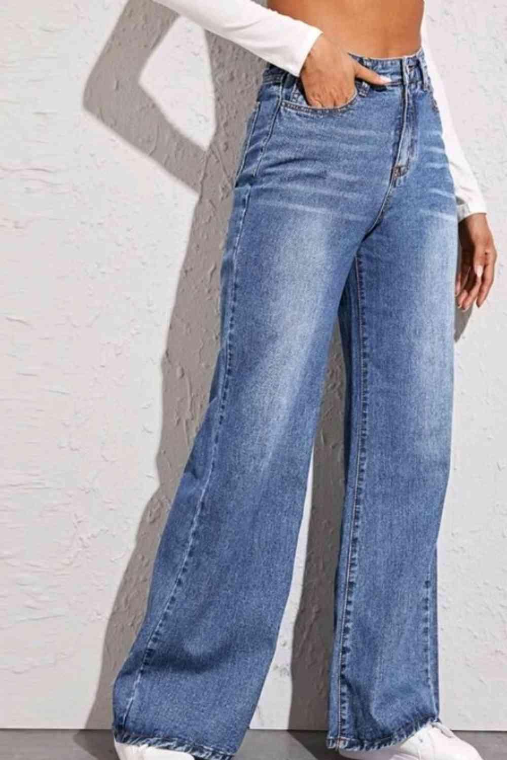 High Waist Wide Leg Jeans - Lab Fashion, Home & Health