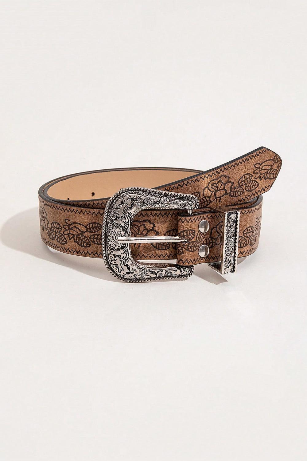 Floral PU Leather Belt - Lab Fashion, Home & Health