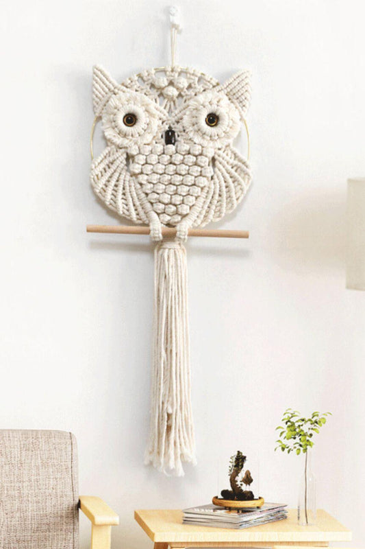 Hand-Woven Owl Macrame Wall Hanging - Lab Fashion, Home & Health