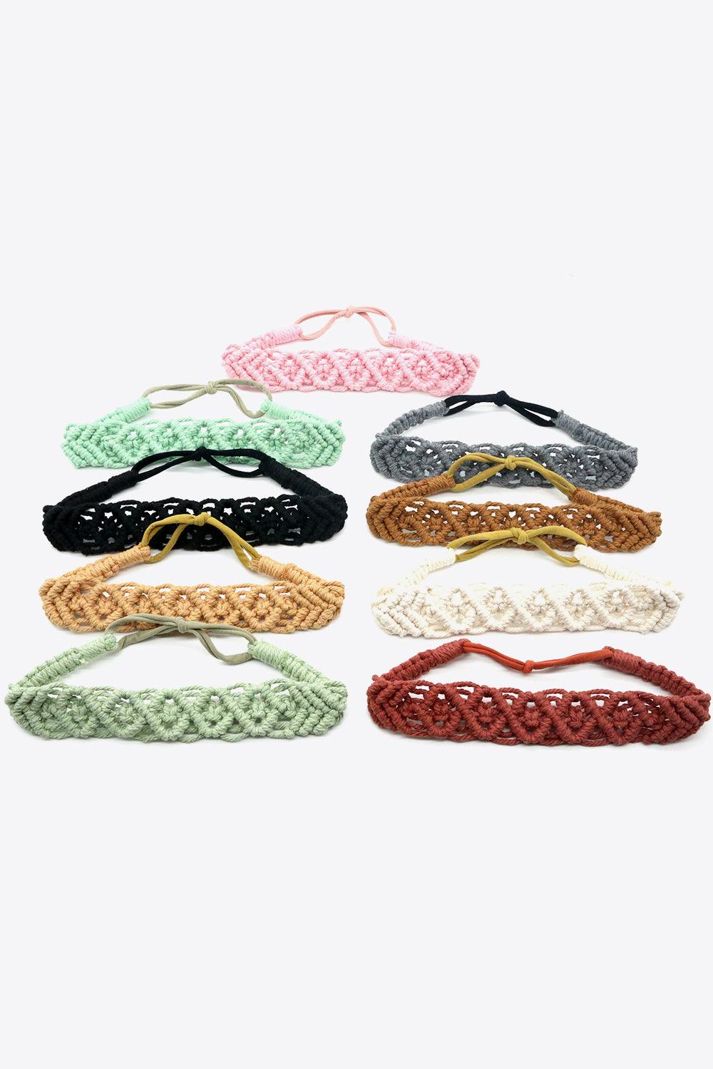 Assorted 2-Pack Macrame Flexible Headband - Lab Fashion, Home & Health