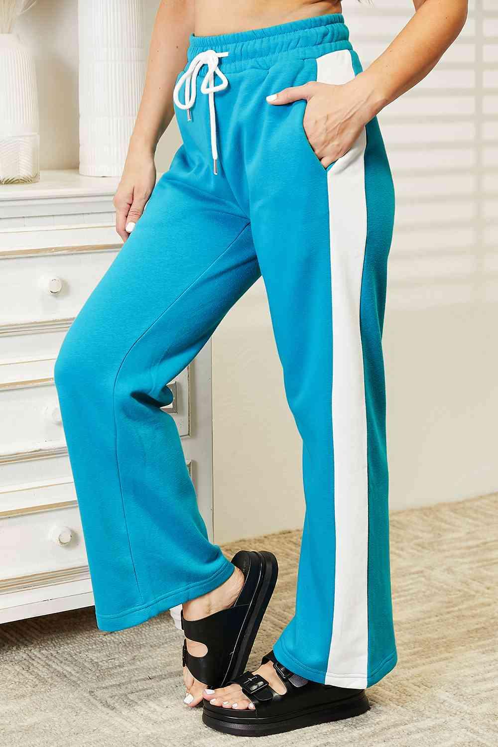 Ninexis Full Size Side Stripe Drawstring Pants - Lab Fashion, Home & Health