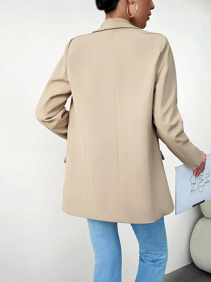 Lapel Collar Long Sleeve Blazer - Lab Fashion, Home & Health