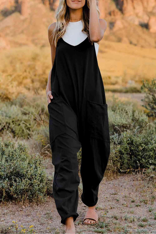 Double Take V-Neck Sleeveless Jumpsuit with Pocket - Lab Fashion, Home & Health