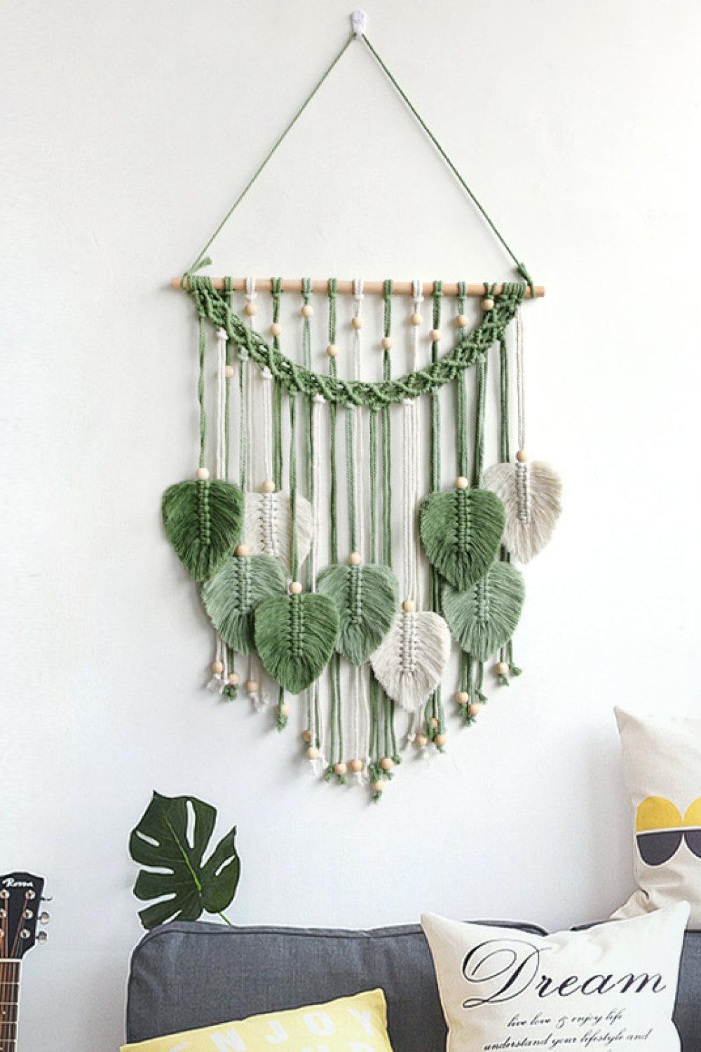 Macrame Leaf Fringe Wall Hanging - Lab Fashion, Home & Health