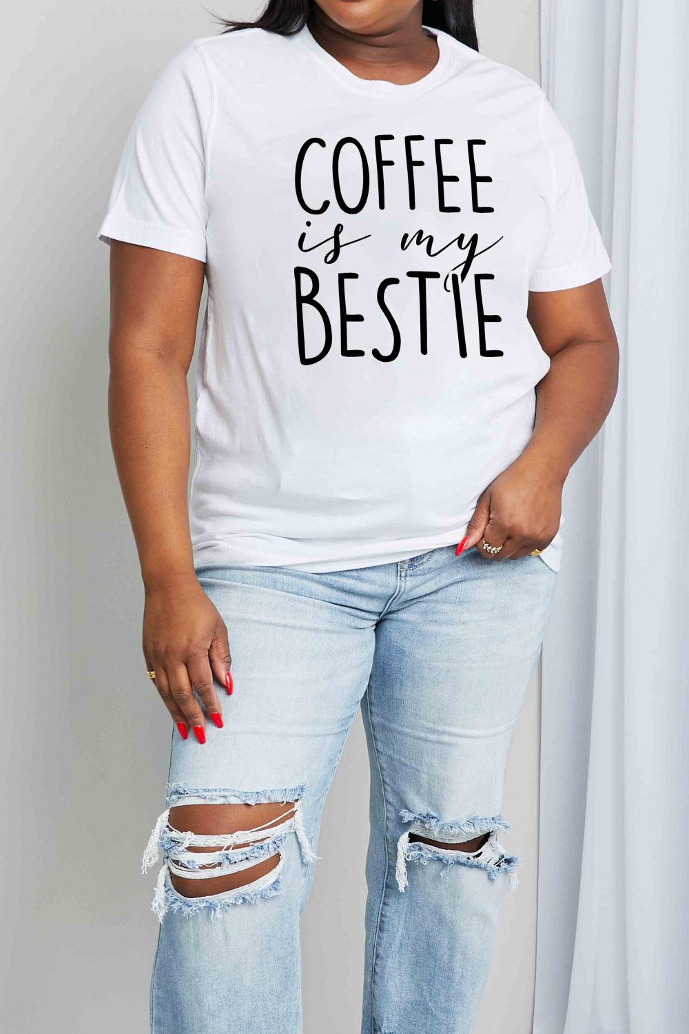 Simply Love Full Size COFFEE IS MY BESTIE Graphic Cotton T-Shirt - Lab Fashion, Home & Health
