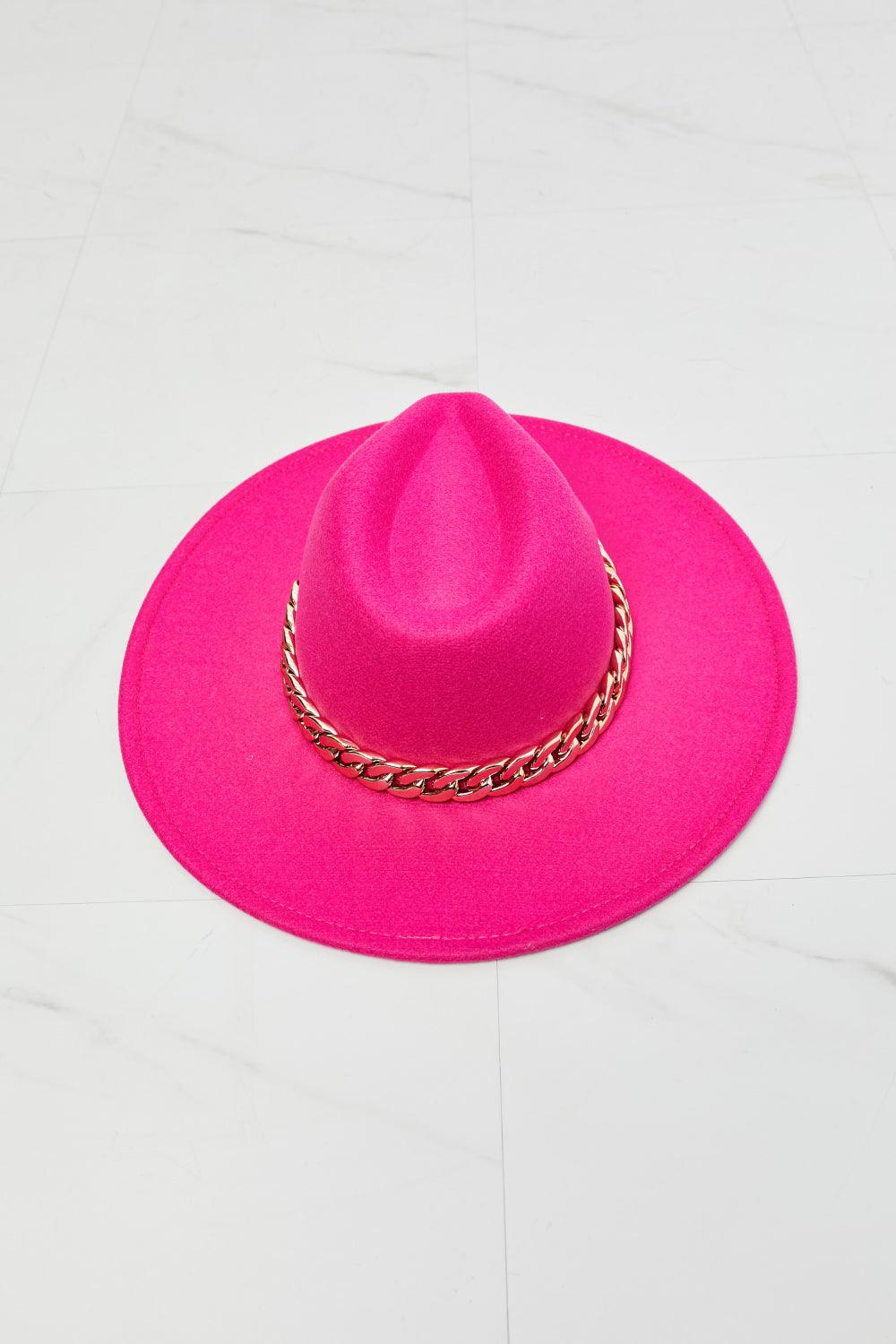 Fame Keep Your Promise Fedora Hat in Pink - Lab Fashion, Home & Health