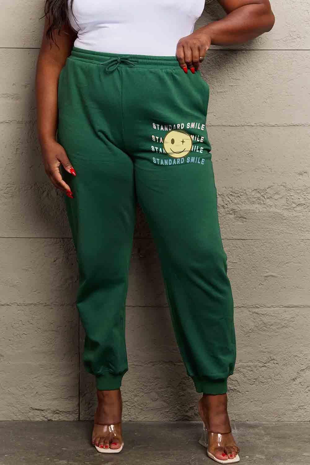 Simply Love Full Size STANDARD SMILES Graphic Sweatpants - Lab Fashion, Home & Health