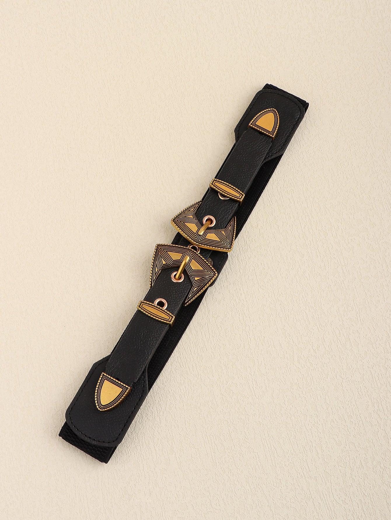 Double Buckle PU Leather Belt - Lab Fashion, Home & Health