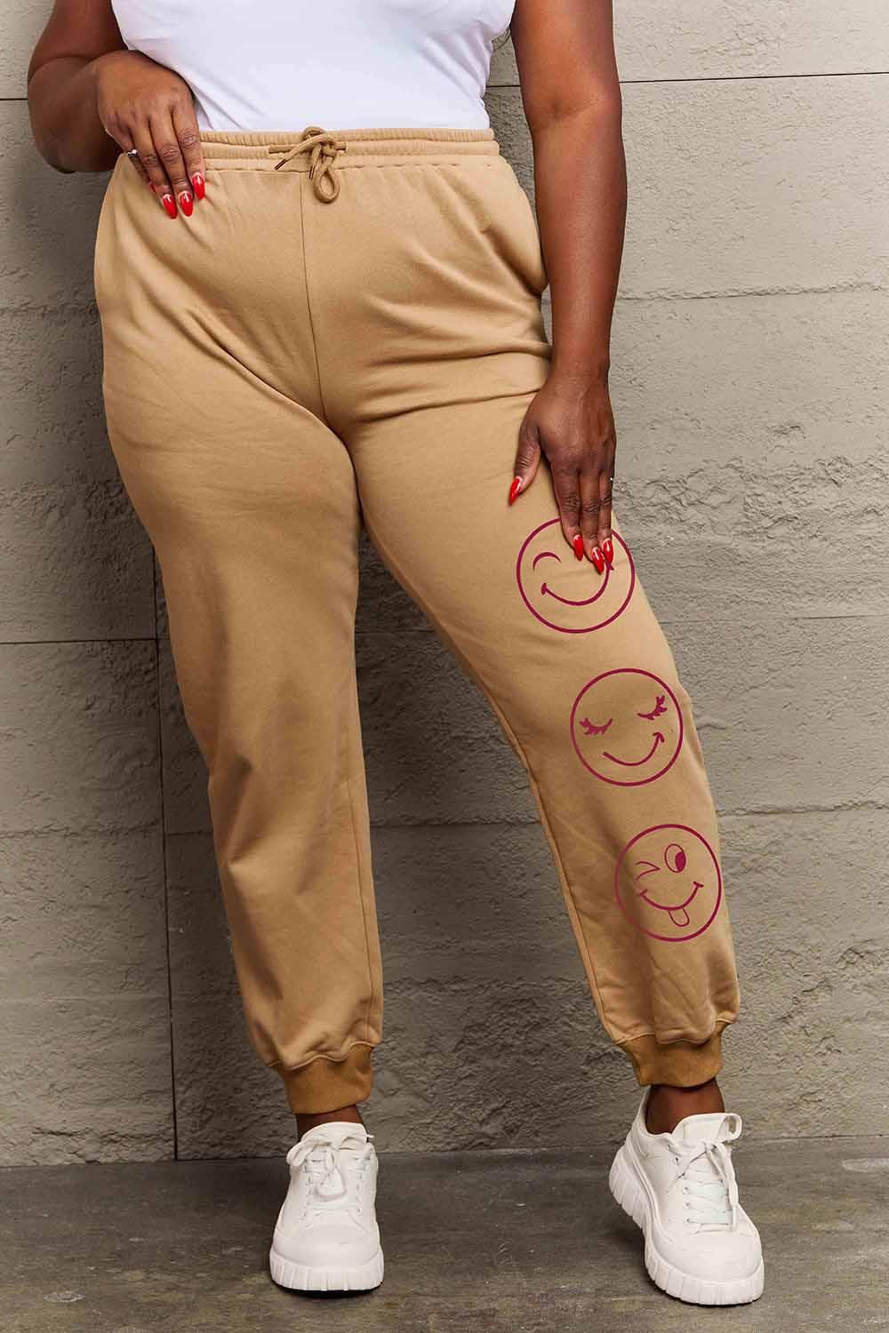 Simply Love Full Size Emoji Graphic Sweatpants - Lab Fashion, Home & Health