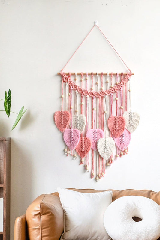 Macrame Leaf Fringe Wall Hanging - Lab Fashion, Home & Health