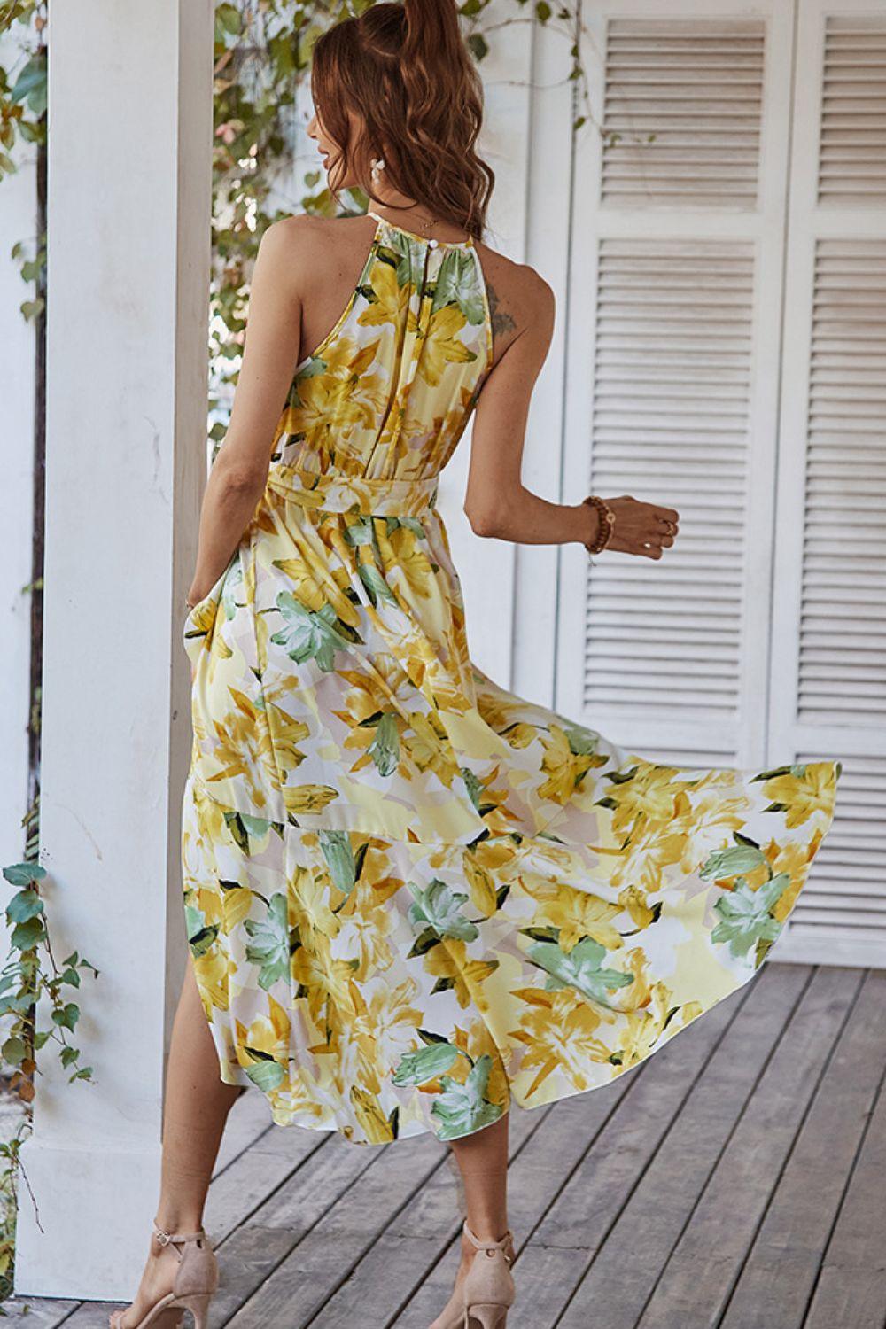 Floral Sleeveless Dress - Lab Fashion, Home & Health