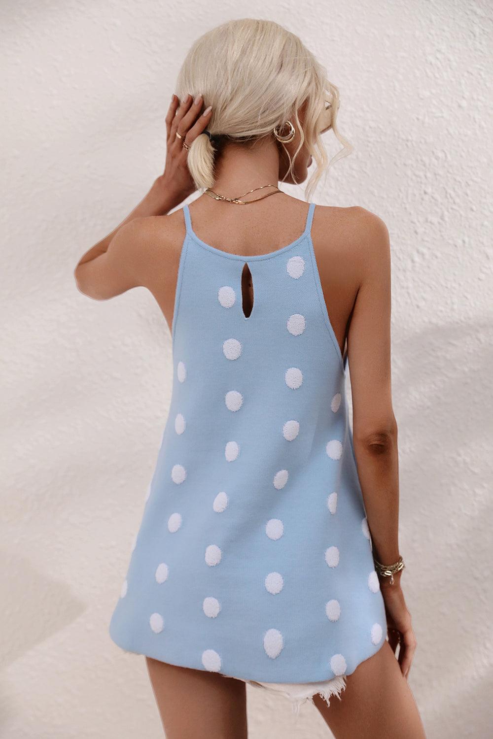 Polka Dot Round Neck Tank - Lab Fashion, Home & Health