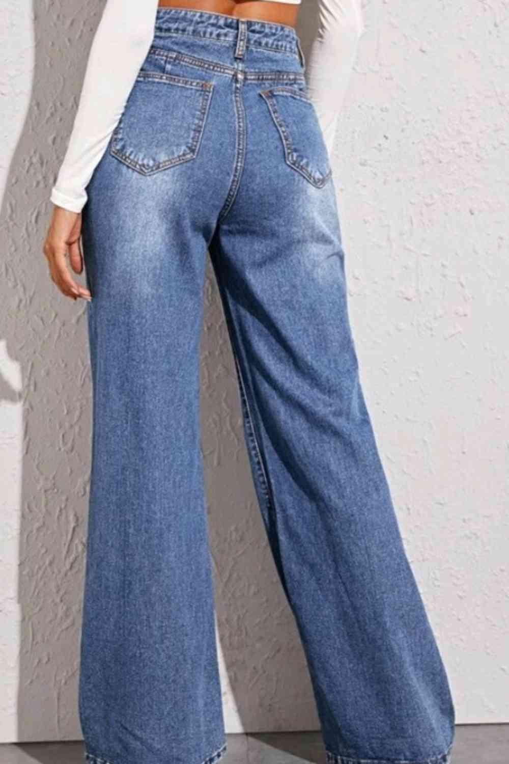 High Waist Wide Leg Jeans - Lab Fashion, Home & Health